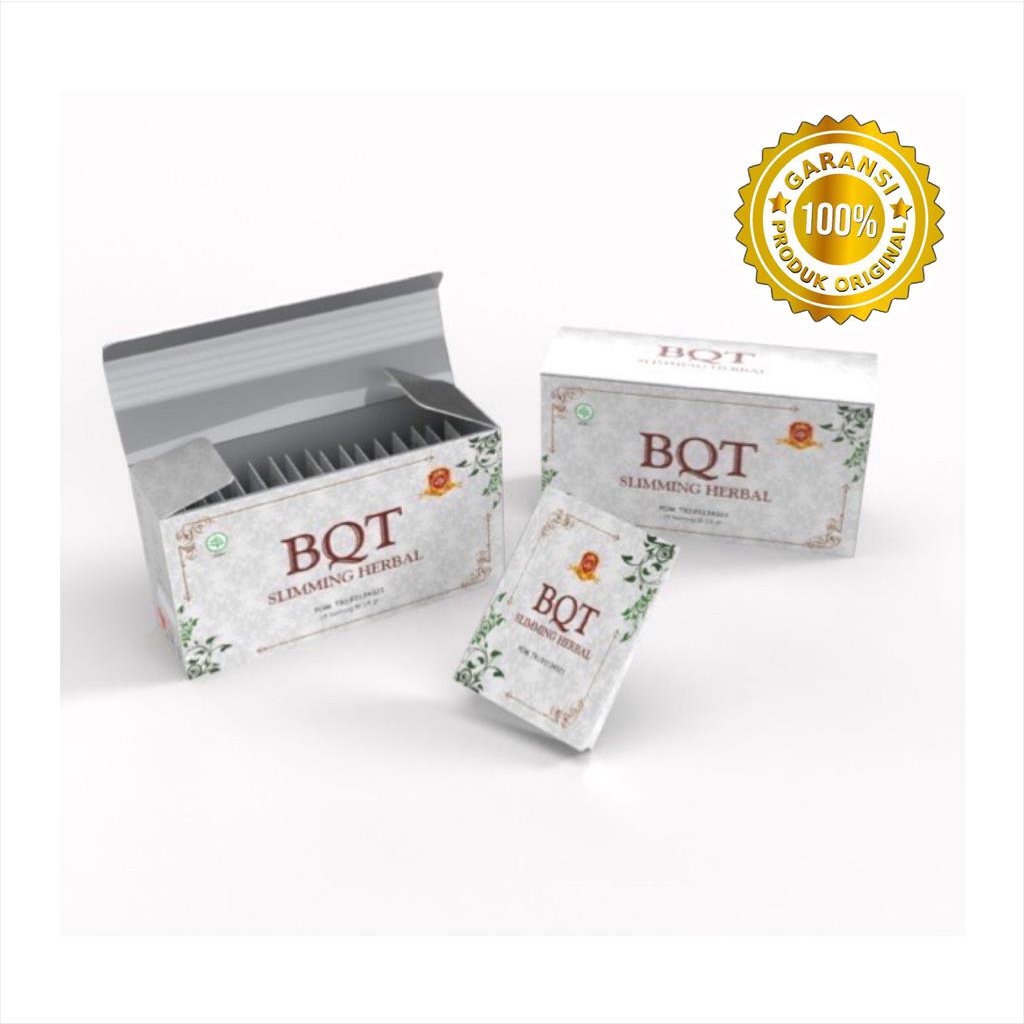 ORIGINAL BQT Slimming Herbal (1box Isi25ktc) / bqt teh pelangsing