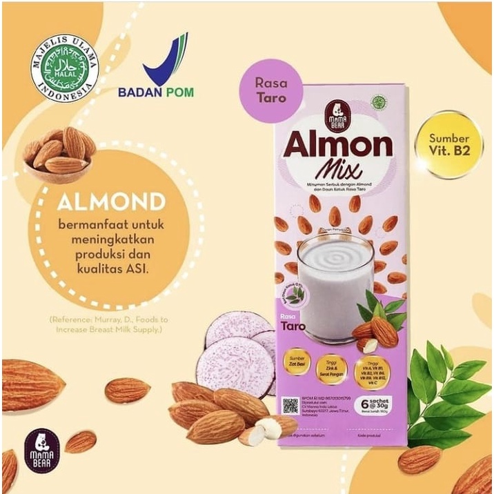 Mama Bear Almon Mix Taro / Almonmix mamabear / mama bear almond/ ASI Booster / Pelancar ASI