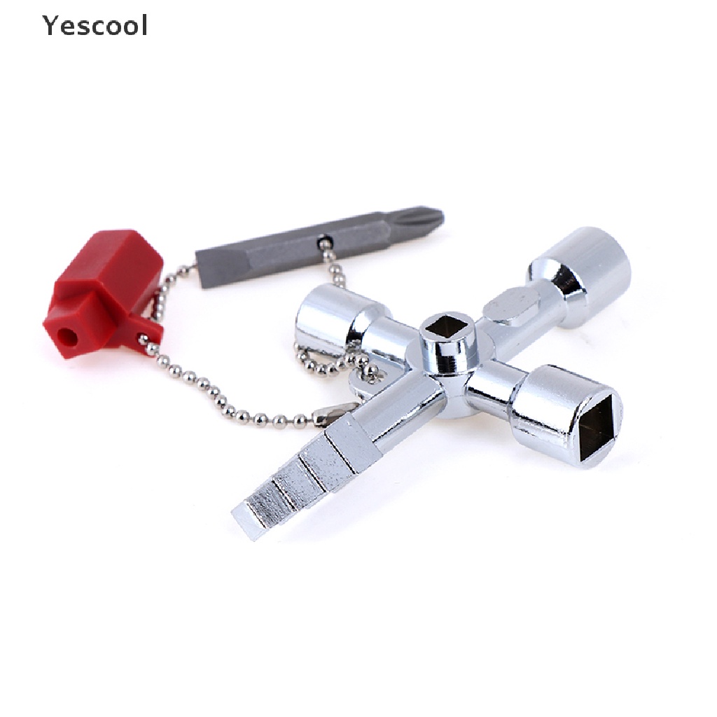 Yescool 5 in 1 Kunci Palang universal Bentuk Persegisegitiga Untuk Lemari Lift Listrik