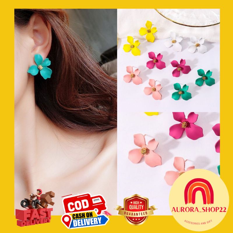 [COD] Anting Tusuk Model Bunga Cantik Elegan Anting Tusuk 3D Tindik Import Ala Korea Anting Wanita