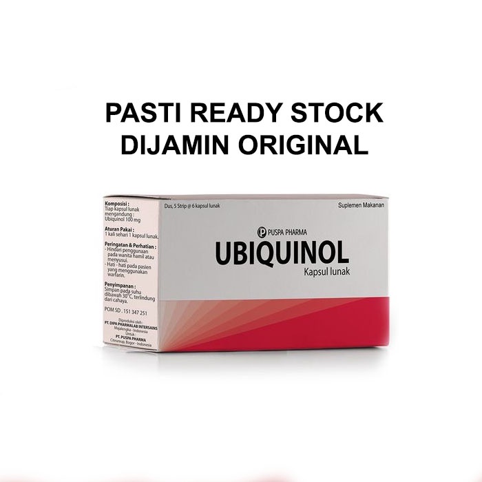 COQ10 Ubiquinol 100 Mg / Vitamin Jantung Per Strip Isi 6 Kapsul Dijamin Ori