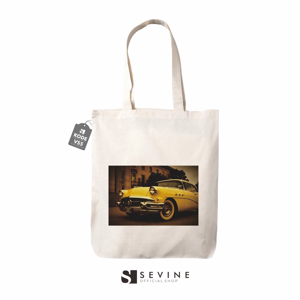 Sevine Tas Tote Bag Wanita Totebag Resleting Fashion Retro Aesthetic - VS