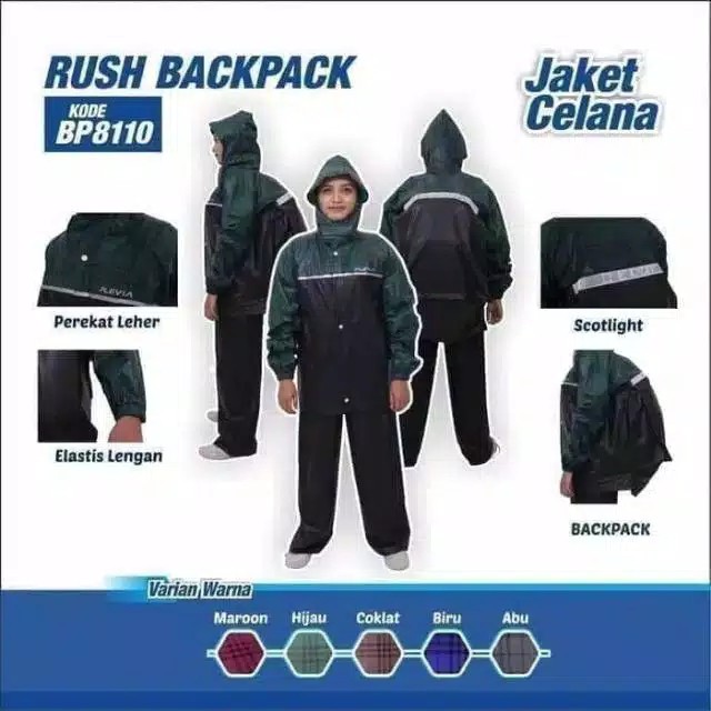 Jas Hujan Rush Backpack BP8110 Plevia kotak2 Jas Hujan Murah Jas Hujan Pria Jas Hujan Wanita Jas Hujan Backpack termurah Jas Hujan Backpack murah