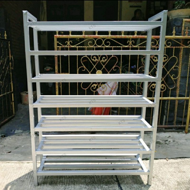 Rak penyimpanan sandal sepatu rak baja ringan rak serbaguna