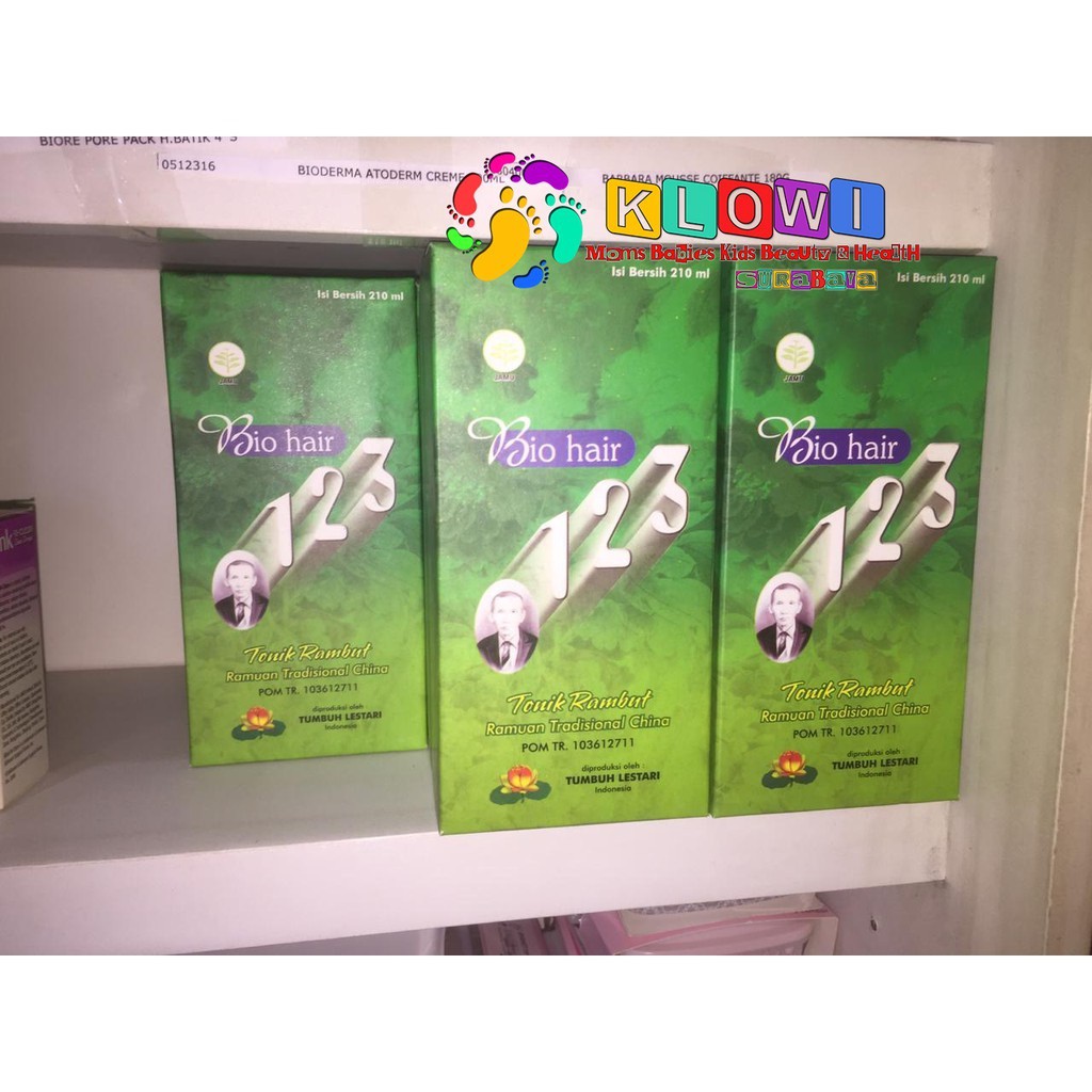 Bio Hair 123 Floral (Red &amp; Green) 210Ml / Original Hair Tonic Penumbuh Rambut / Tonik Rambut