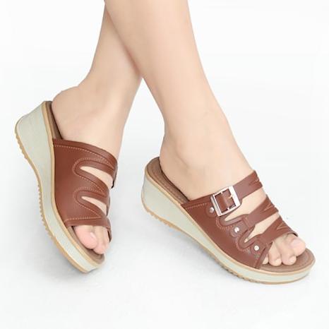 RANA Sandal Wanita Wedges Kekinian Terbaru Premium Murah Trendy Style Sendal Jelly Spon Warna Silang