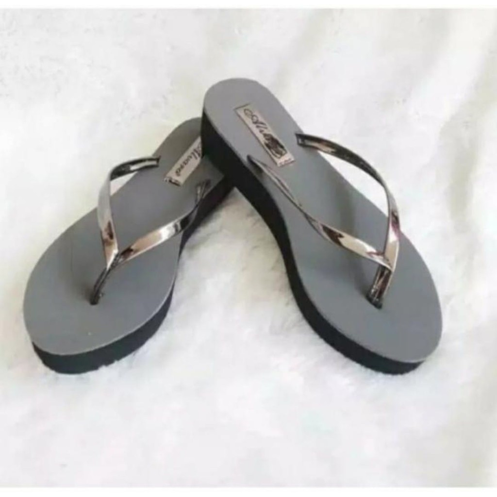 sandal wedges dewasa ANDIN terlaris-Abu-Abu