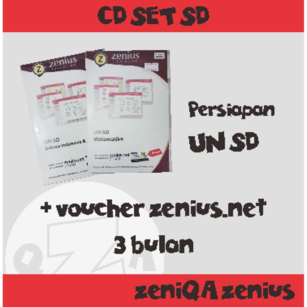 Jual Zenius Cd Un Sd Voucher Zenius Net 3 Bulan Diskon Shopee