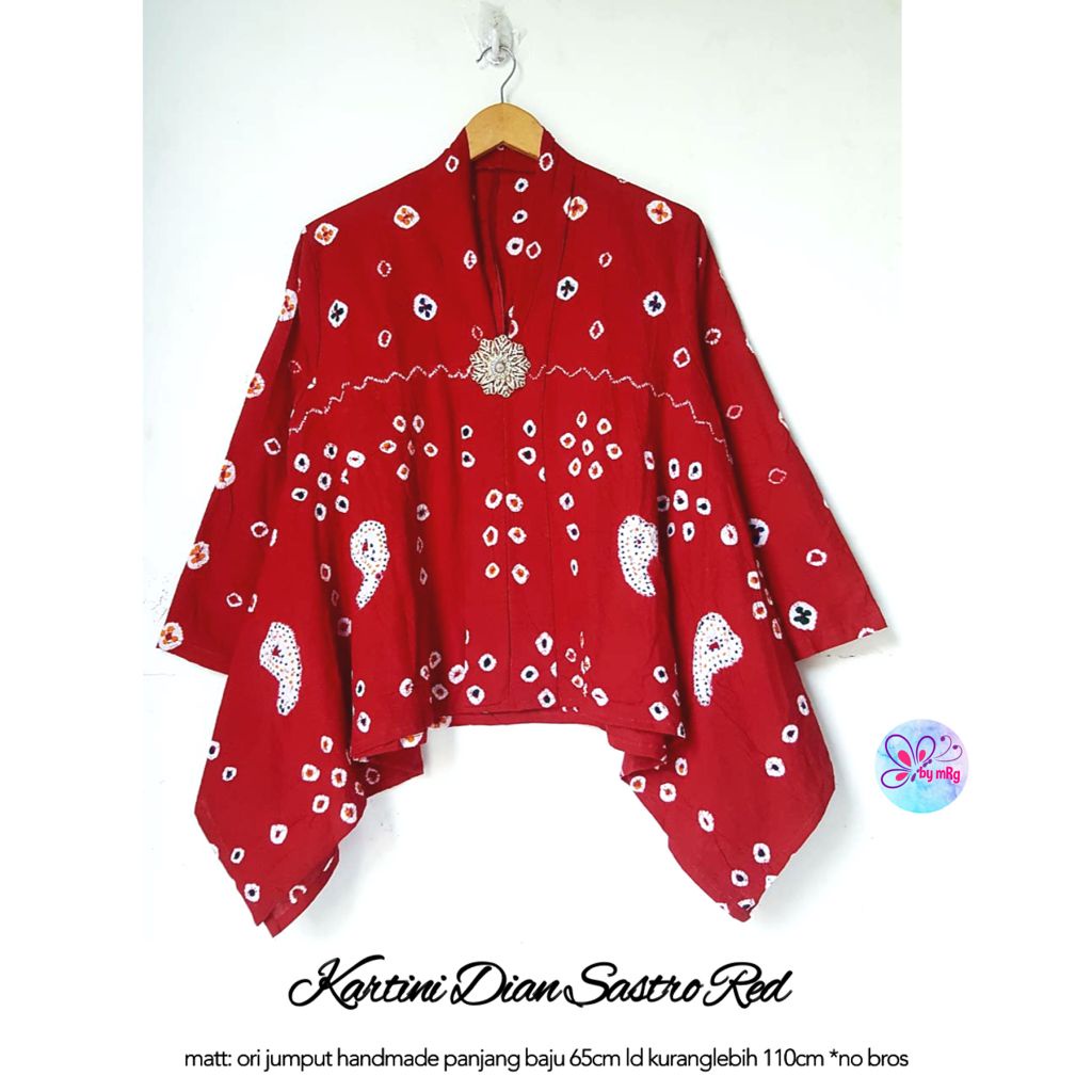Blus Batik Kartini Jumput Dian Merah