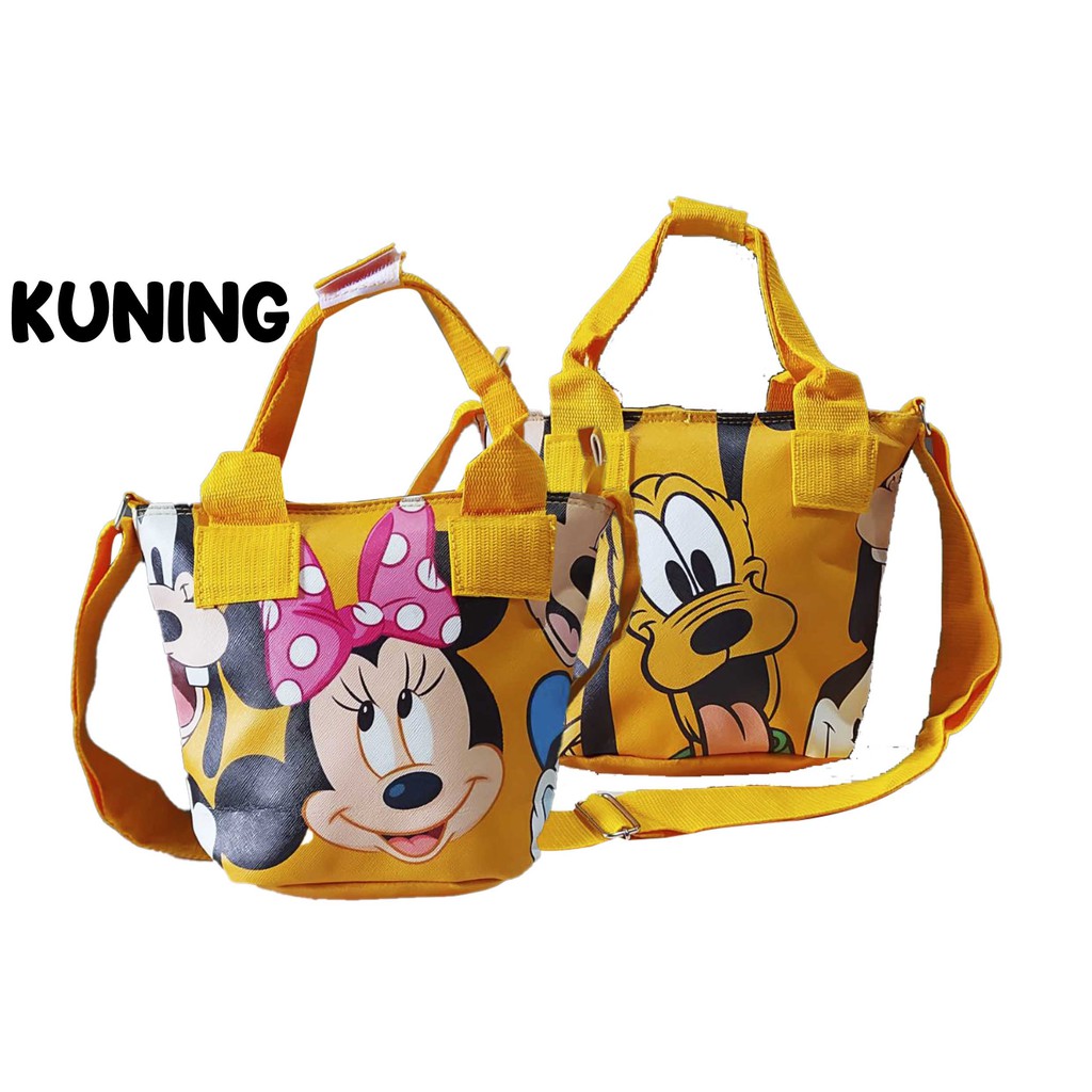 Tas Selempang Anak Motif Mickey Minnie - Slingbag - Tas Wanita - Tote Bag - MOJI