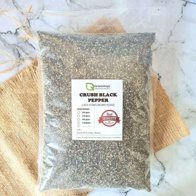 

Produk Terbaik] Lada Hitam Kasar / Crushed Black Pepper (1 kilogram) by Granology