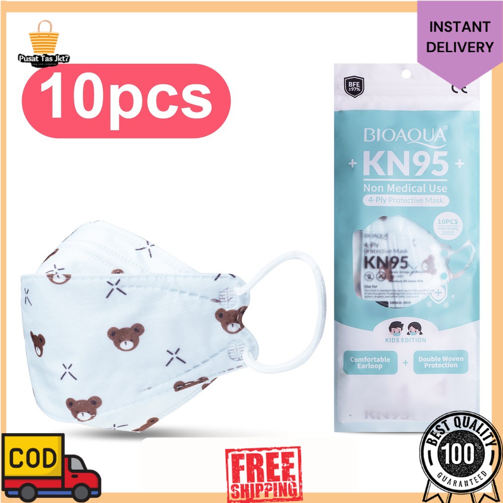 Masker Anak BIOAQUA Original Disposable Mask  KN95 10Pcs