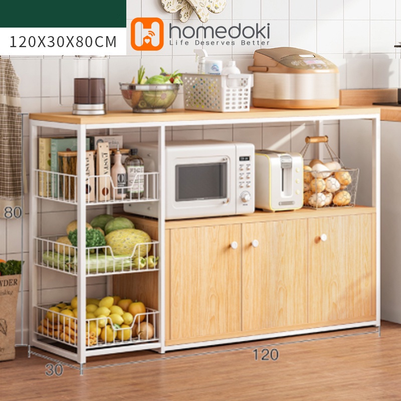 Jual Homedoki Rak Dapur Susun Minimalis Rak Oven Microwave Bumbu Dapur