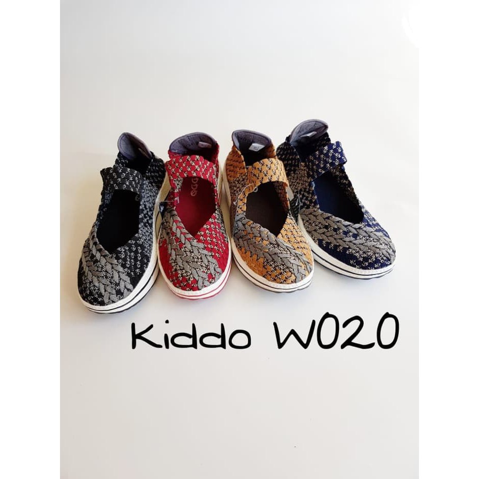 KIDDO WEDGES W020 / SEPATU WANITA / SEPATU RAJUT ANYAM KIDDO