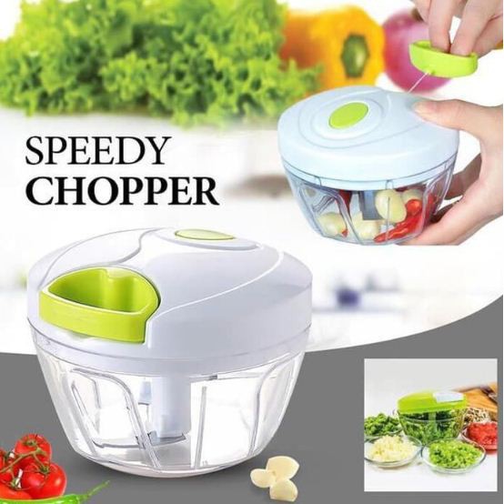 Speedy Chopper - Blender Tarik Manual /Pemotong Pencacah Serbaguna Sayur Buah Dan Daging Free Bubble