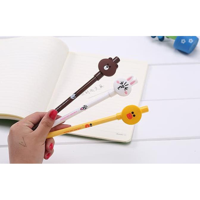 

Ready Stock Kak,,,Silahkan Order !!!! Keburu Habisss... Pen Cartoon Line Lovely Cute Soft Gel Black