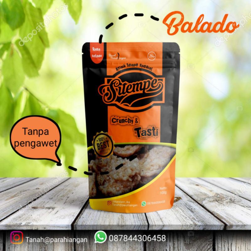 

SITEMPE kripik tempe khas bogor / snack / cemilan / rasa BALADO