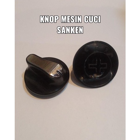 Knop Knob Putaran Timer Mesin Cuci Sanken Original Hitam