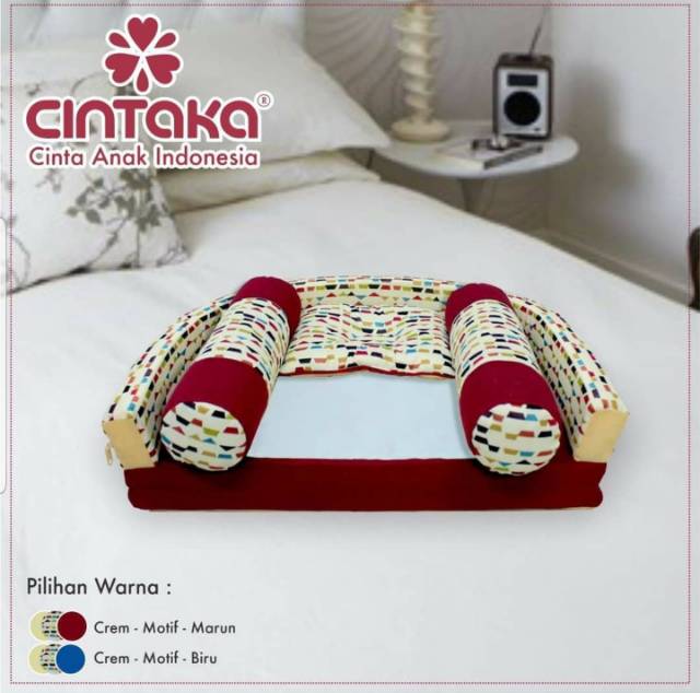 [2 kg] Cintaka Kasur Lipat Oval Bumper Bordir + Kelambu (bisa dilepas) Sailor Series - TCK 2342