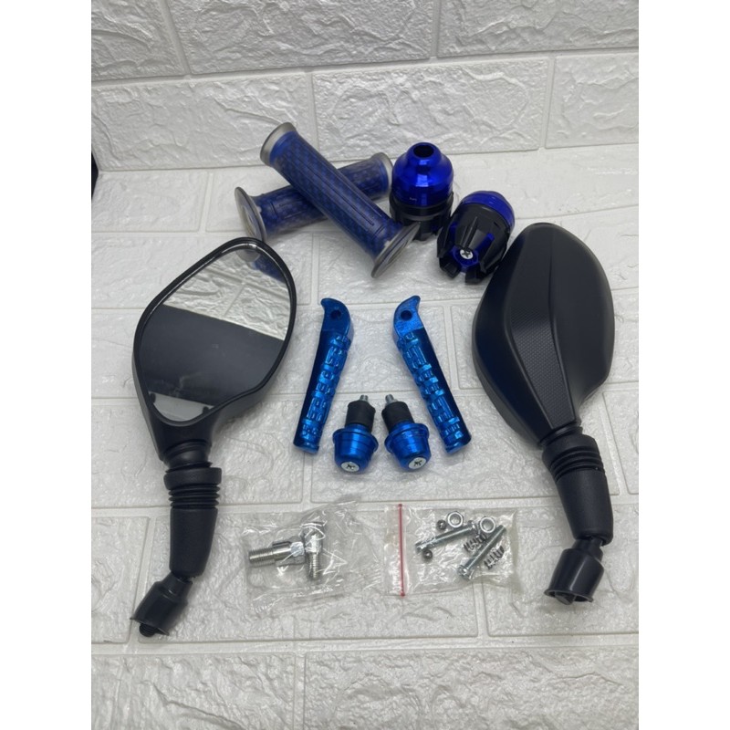 paket Yamaha-Spion Click Polos+Handgrip Karbon+Jalu As Jumbo+Jalu Stang Matic+Footstep Vixion Lokal