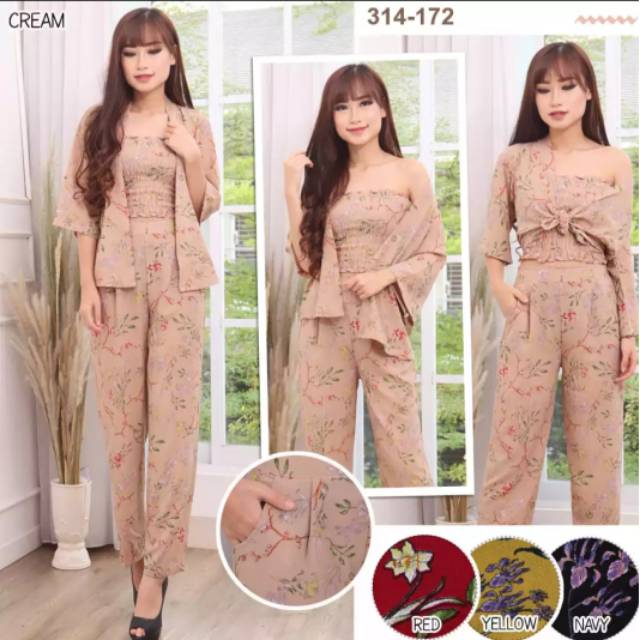 winsstore85 Jumpsuit 2in1 jumpsuit Alisa jumpsuit setelan jumsuit set