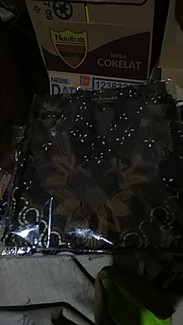 Peksi Lawasan Pendek Kemeja Batik Pria Katun Primisima Full Furing