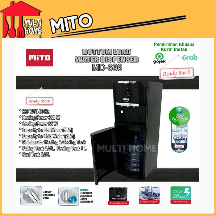 Mito Dispenser MD-666/MD666/MD 666 - Dispenser Air Galon Bawah