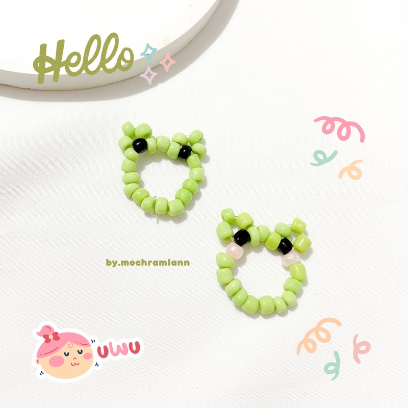 FROGGY BEADS RING / CINCIN MANIK KOREA / CINCIN BENTUK KATAK