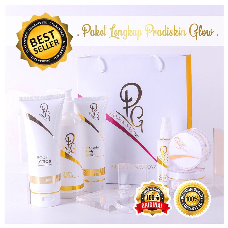 (COD) PEMUTIH BADAN PAKET LENGKAP PRADISKIN GLOW BPOM ORIGINAL