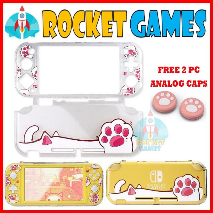 Crystal Protective Case Nintendo Switch Lite Cat Paw