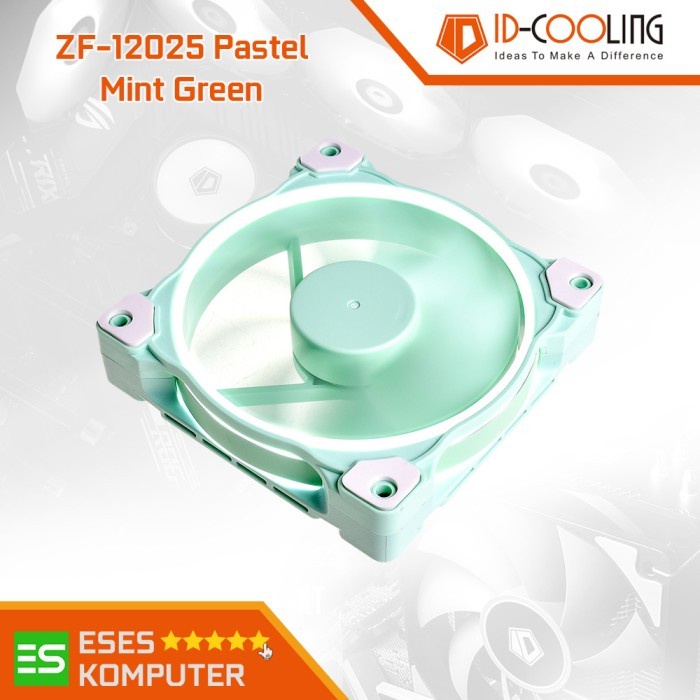 ID-COOLING ZF-12025 Pastel Mint Green - White LED - PWM Fan 120mm