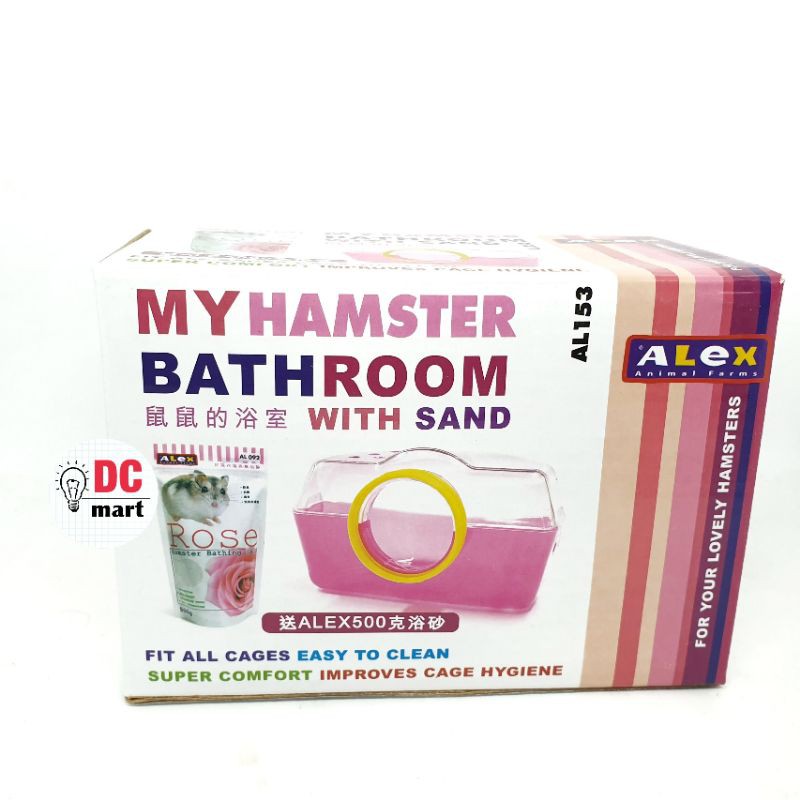 Alex MY HAMSTER BATHROOM Set / Pasir dan Rumah Hamster