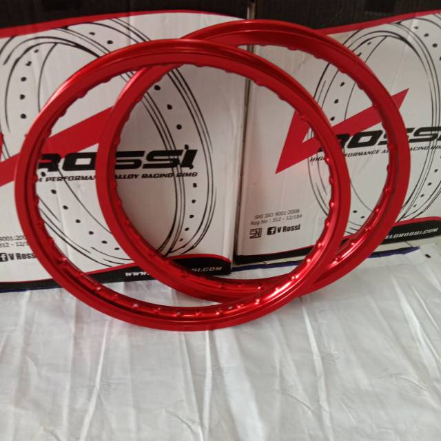 VELG  motor jari Rossi RING 17 x140 x160 merah depan belakang alumunium
