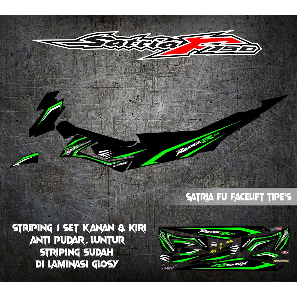 STRIPING STICKER VARIASI FU FACELIFT TIPE ES SIMPEL KEREN