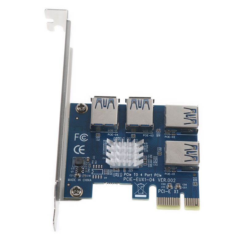 Btsg PCI-E 1X Ke Kartu Riser 4X Eksternal USB 3.0 Adapter Card Untuk Komputer Desktop