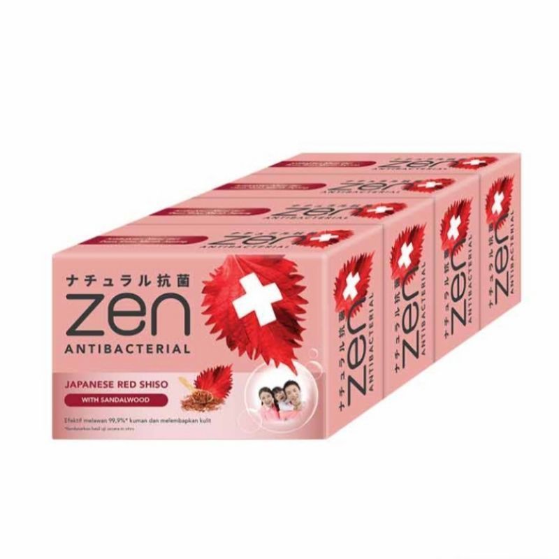 Sabun batang Zen isi 4 / sabun batang Zen Japanese red shiso isi 4