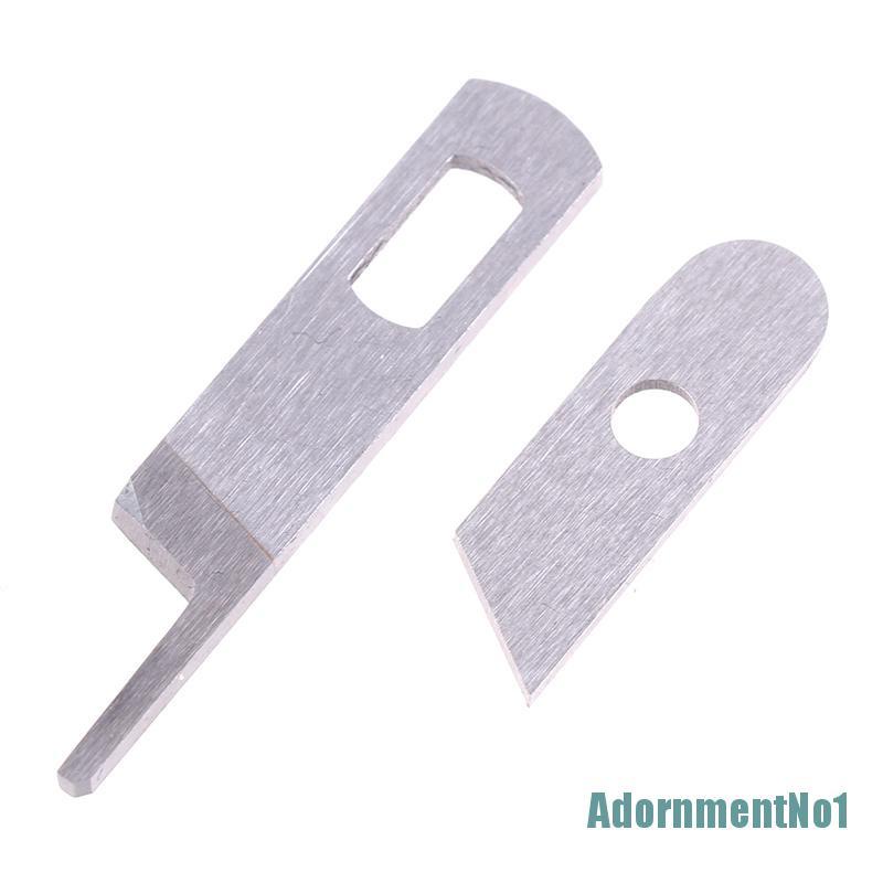 [AdornmentNo1]Upper &amp; Lower Knife Blade #412585,550449 fit for Singer Serger Machine 14CG754