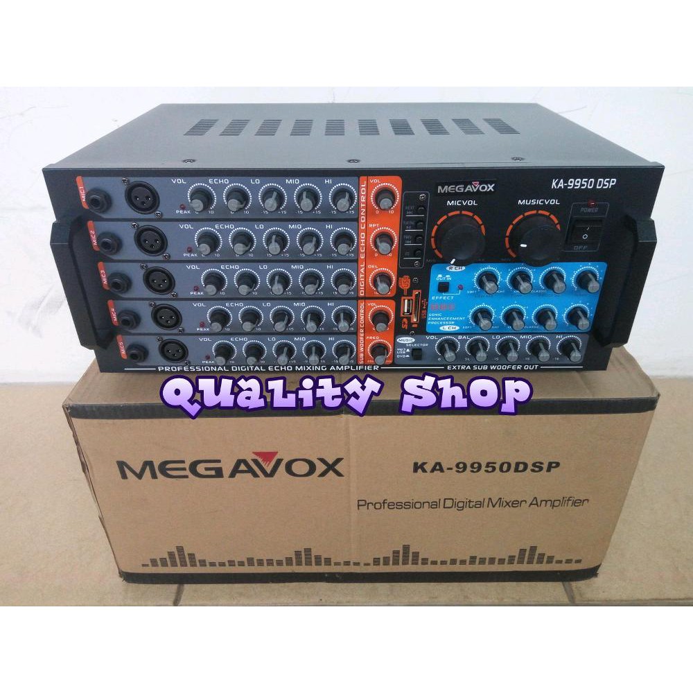 POWER MIXER MEGAVOX KA 9950 DPS USB SD PLUS PROSESOR SUARA JERNIH GAK ADA NOISE