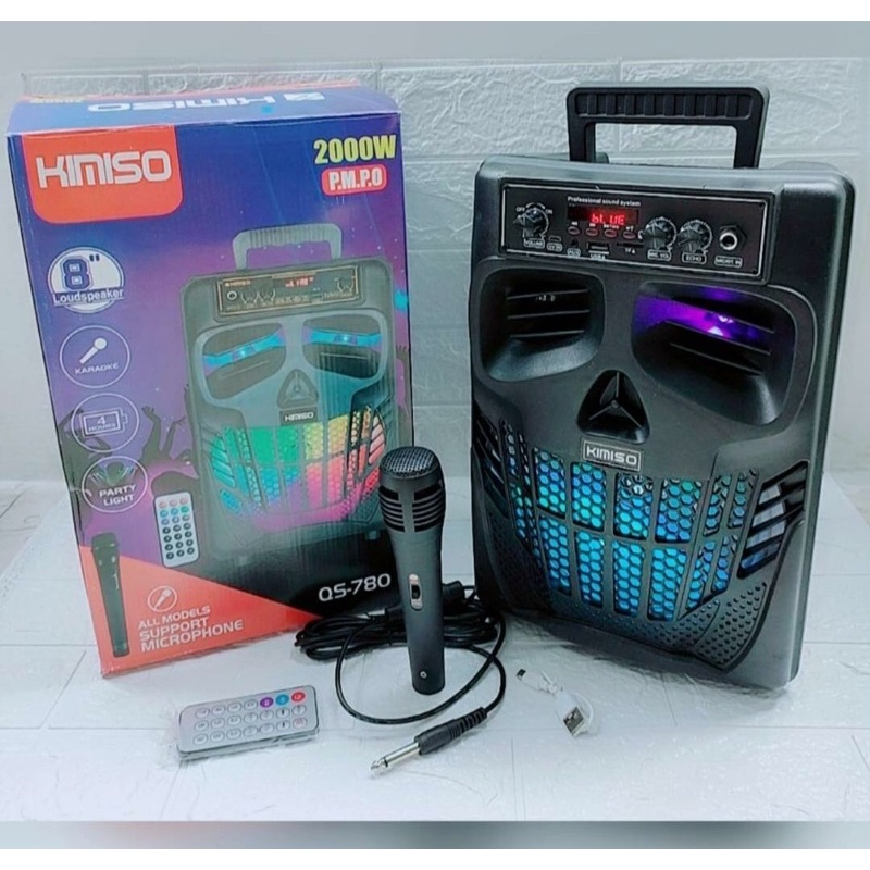 MURAH!! Speaker KARAOKE Bluetooth BRAIN POWER Uk 8,5&quot; Model TENGKORAK | QS-7801