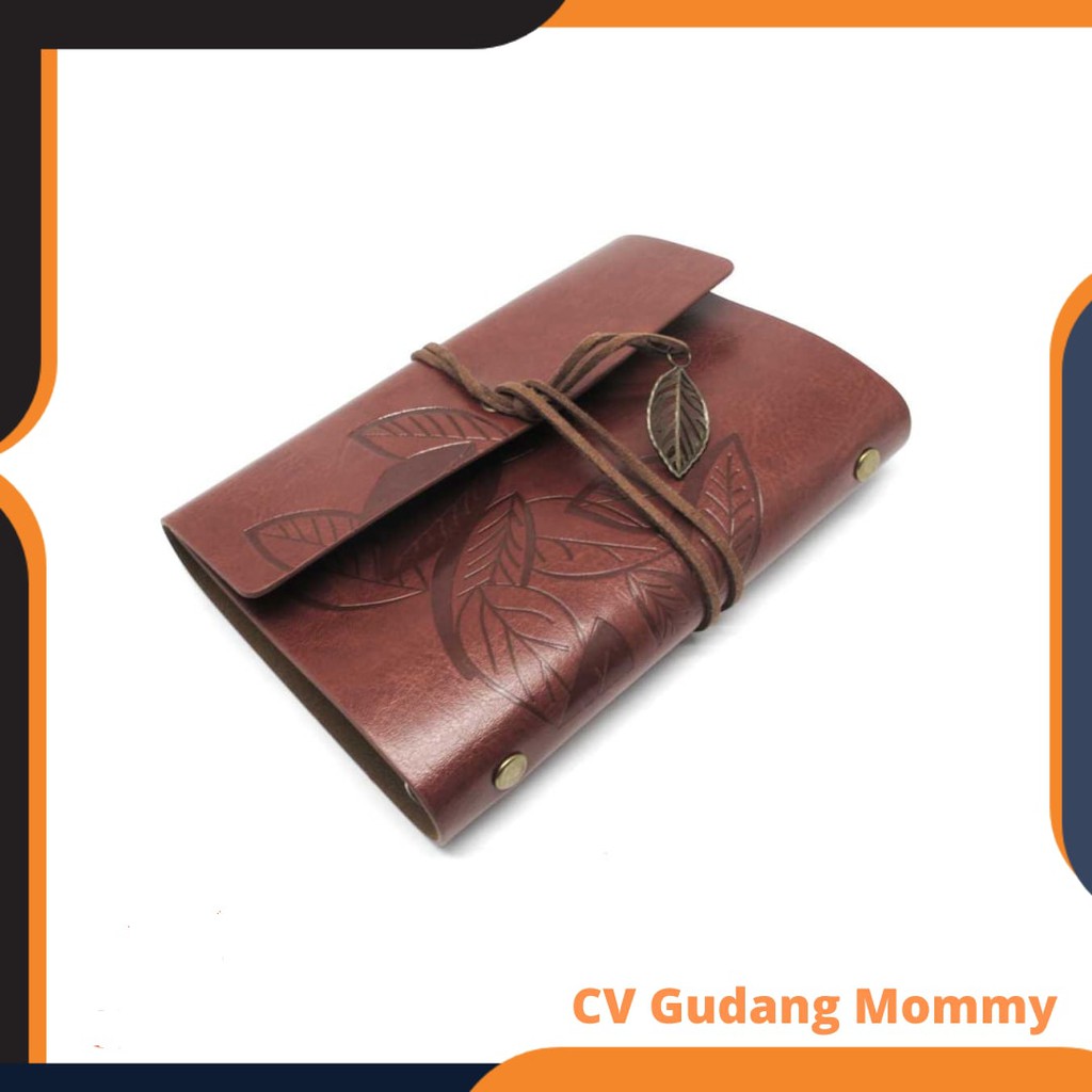 

Grosir BESTOYARD Buku Catatan Binder Kulit Retro Leaf Kertas A5 - BSD666