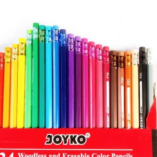 

SEGERA BELI ✦ Pensil Warna 24 Warna Bisa Di Hapus JOYKO CP-115 Erasable!!