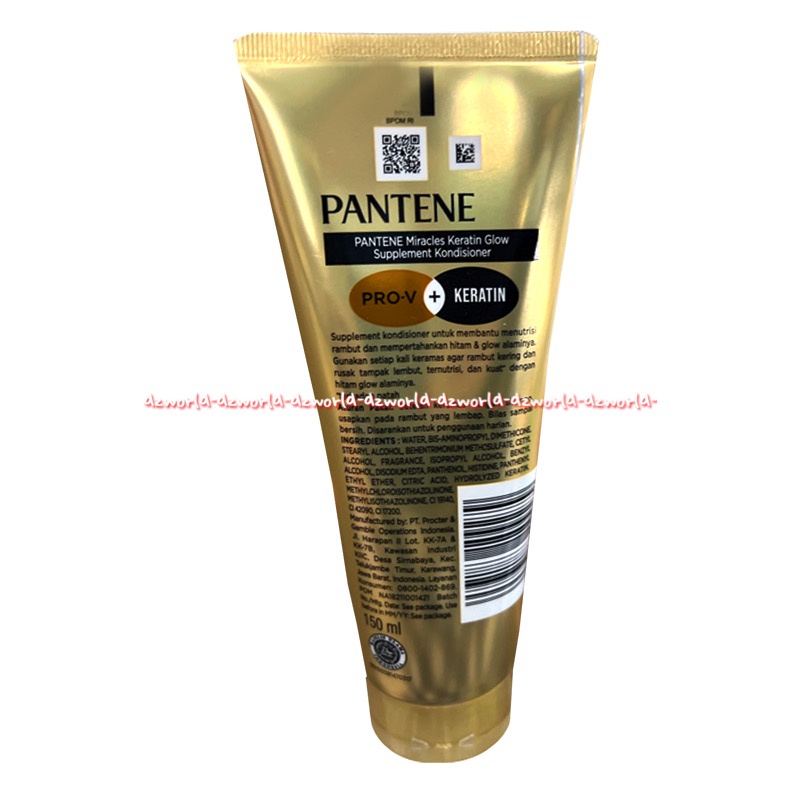 Pantene Miracles Glow 180ml Supplement Conditioner Pentin Kondisioner Untuk Rambut Berkilau Bercahaya 180 ml