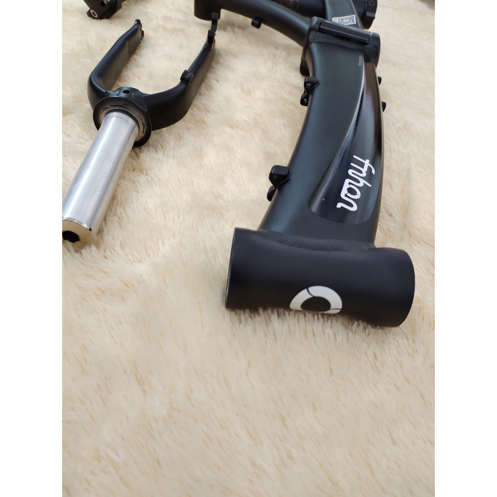 Frame Set Fnhon Plus Tornado Hitam Doff Discbrake Db Disc Brake 20 22 inch Black Matte not Blast Gust Storm