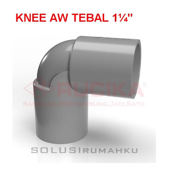 RUCIKA KNEE AW 1-1/4" TEBAL PANJANG / Elbow 1,25 inch Elboh 1.25 Knie 1 1/4 Keni Belokan Siku Kendi