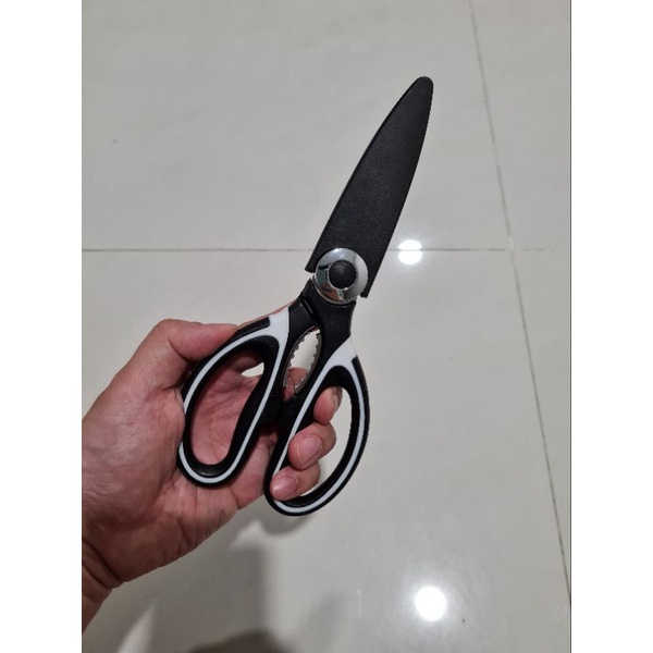 Marumura Kitchen Scissors Stainless Steel | Gunting Dapur Serbaguna Multifungsi