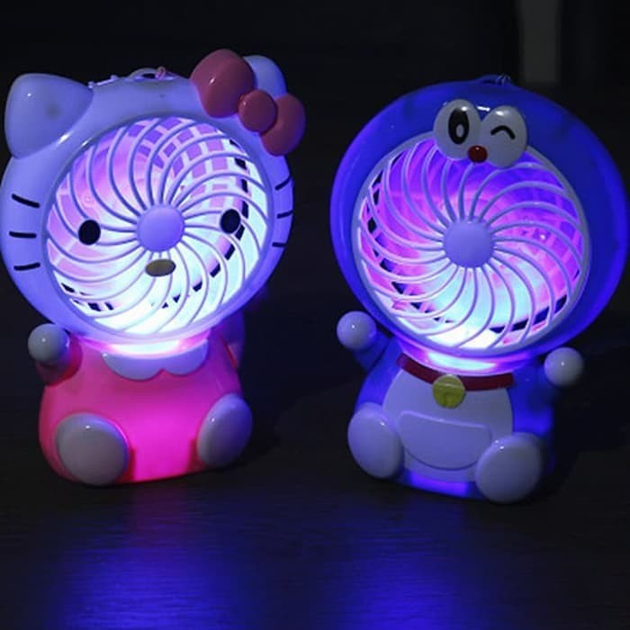 Kipas Angin Karakter Lampu LED Mini Fan Portable A9 - KPKR-01