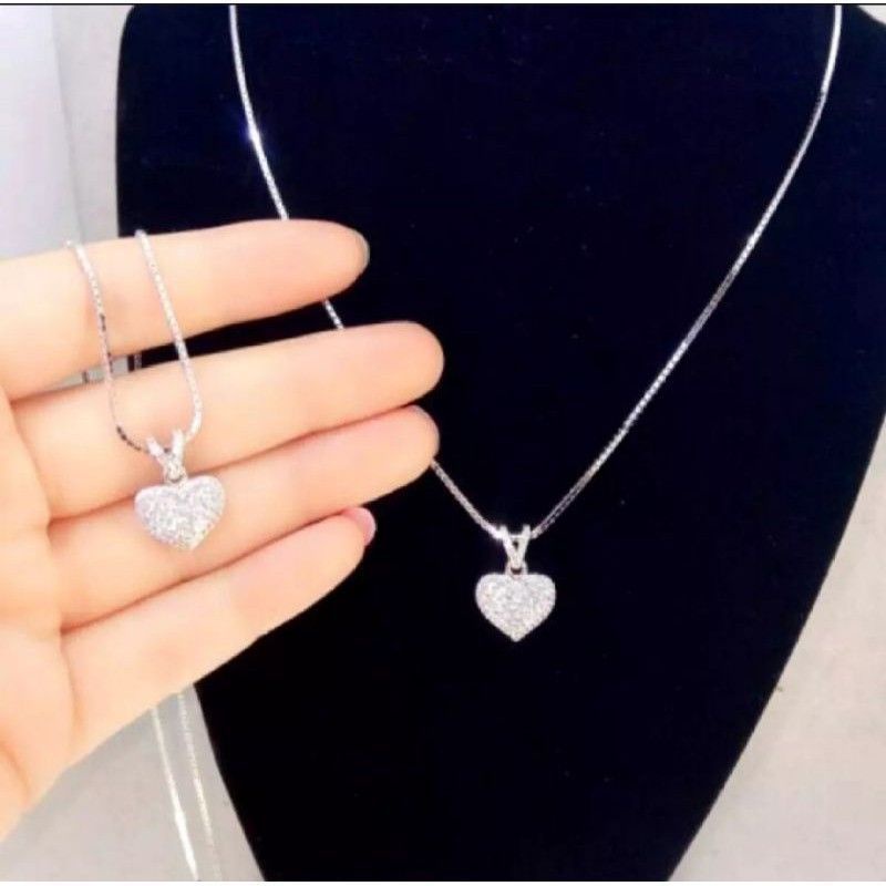 Kalung Titanium Bambu Liontin Silver Anti Karat Tidak Luntur Tahan Air Pria Wanita