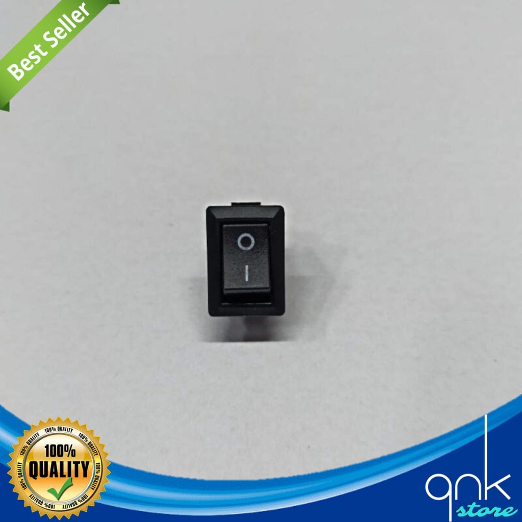 Swith Saklar hitam Kotak on-off 2 kaki /2 pin tanpa lampu