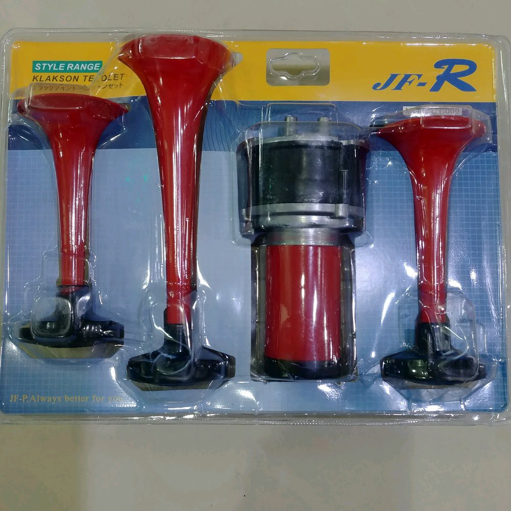 klakson horn sirene trompet terompet 3 corong telolet 12 / 24 volt dinamo mobil bus dan truck