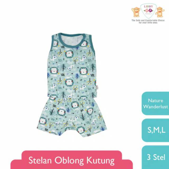 LB020 Libby Setelan Baju Bayi Oblong Kaos Singlet Kutung Kensi Size S M L Travel Universe-3